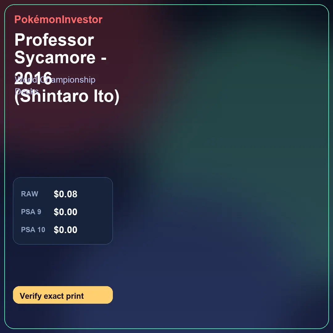 Card research image for Professor Sycamore - 2016 (Shintaro Ito)