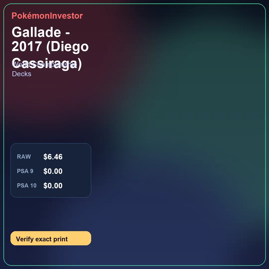 Card research image for Gallade - 2017 (Diego Cassiraga)