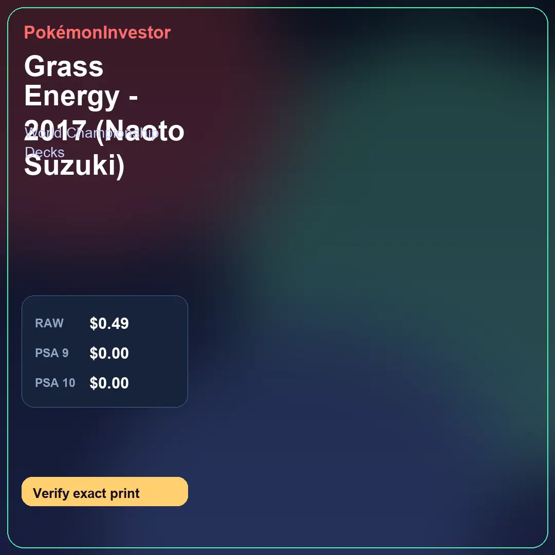 Card research image for Grass Energy - 2017 (Naoto Suzuki)