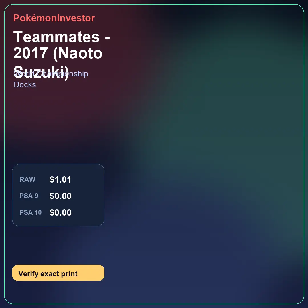 Card research image for Teammates - 2017 (Naoto Suzuki)