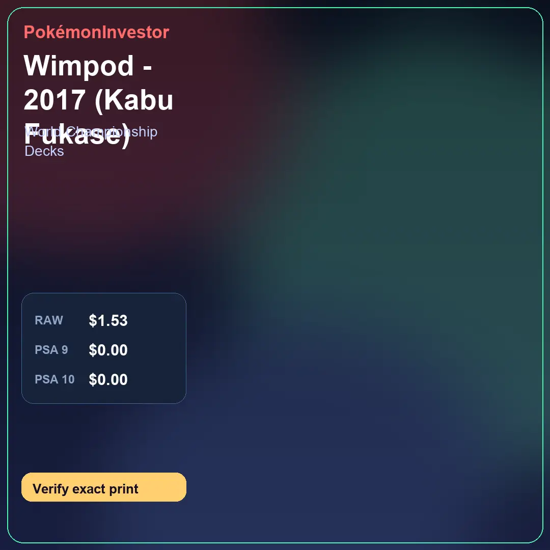 Card research image for Wimpod - 2017 (Kabu Fukase)