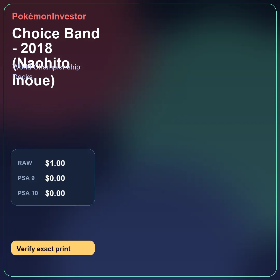 Card research image for Choice Band - 2018 (Naohito Inoue)