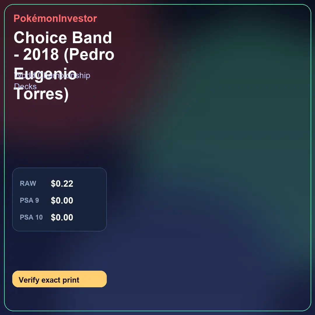 Card research image for Choice Band - 2018 (Pedro Eugenio Torres)