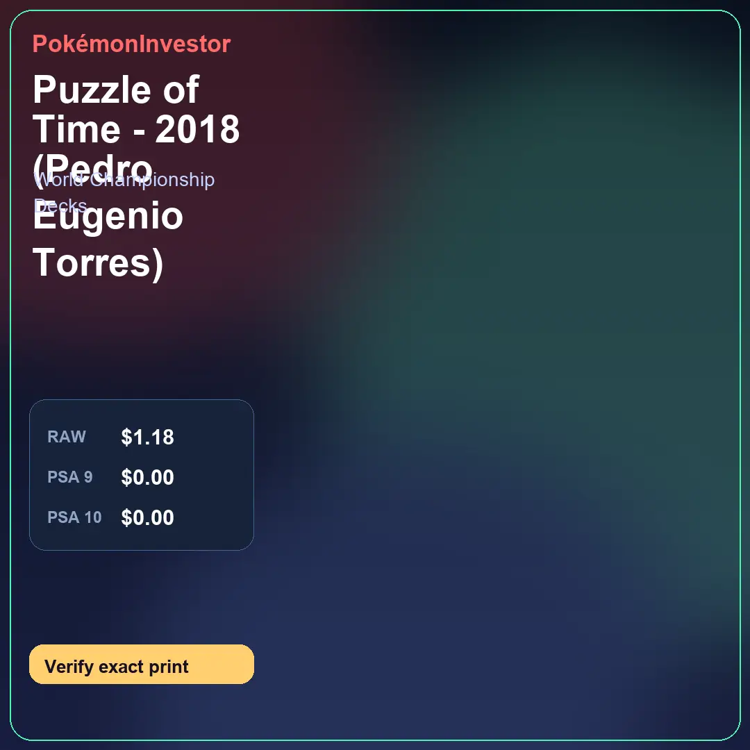 Card research image for Puzzle of Time - 2018 (Pedro Eugenio Torres)
