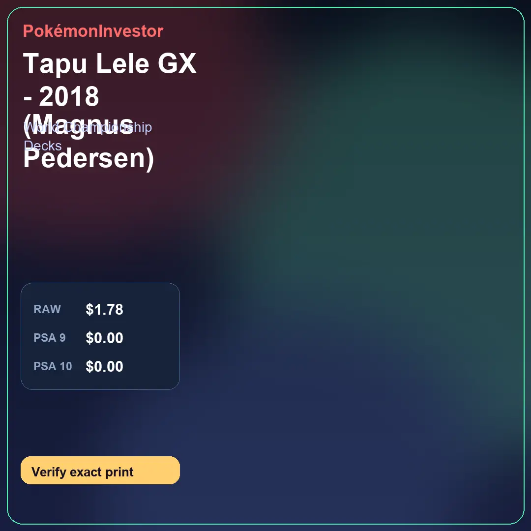Card research image for Tapu Lele GX - 2018 (Magnus Pedersen)