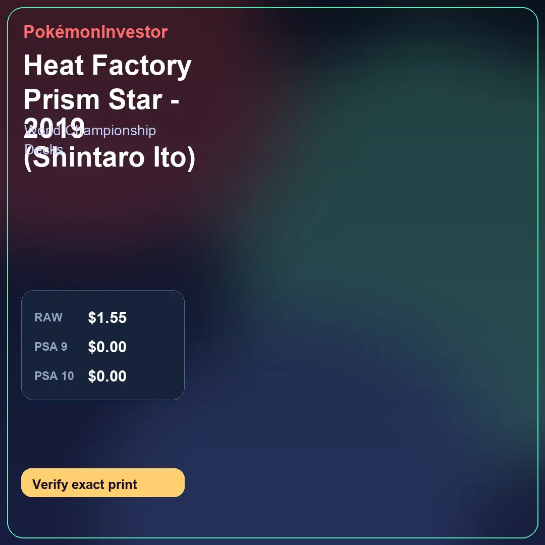 Card research image for Heat Factory Prism Star - 2019 (Shintaro Ito)