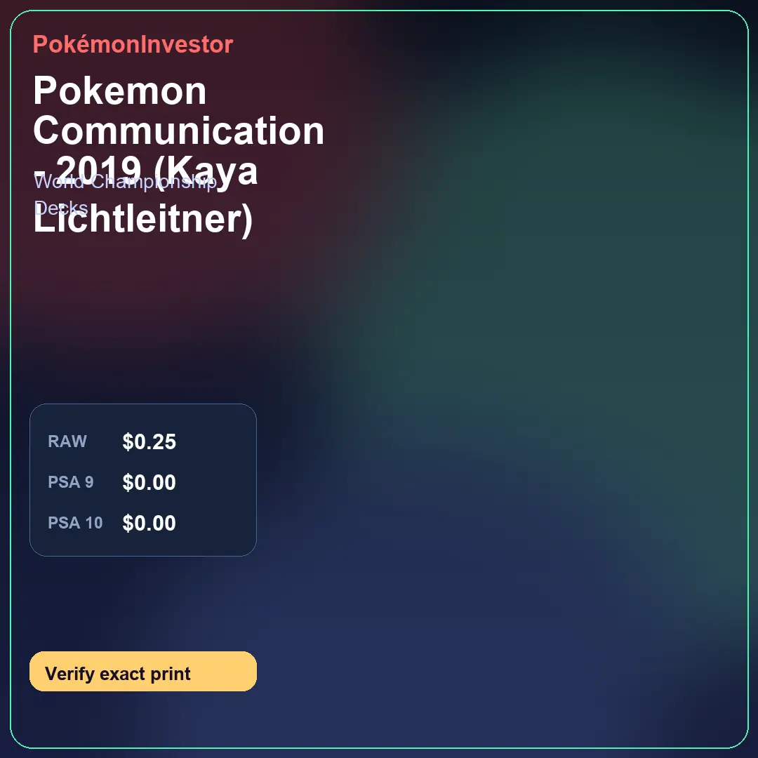 Card research image for Pokemon Communication - 2019 (Kaya Lichtleitner)
