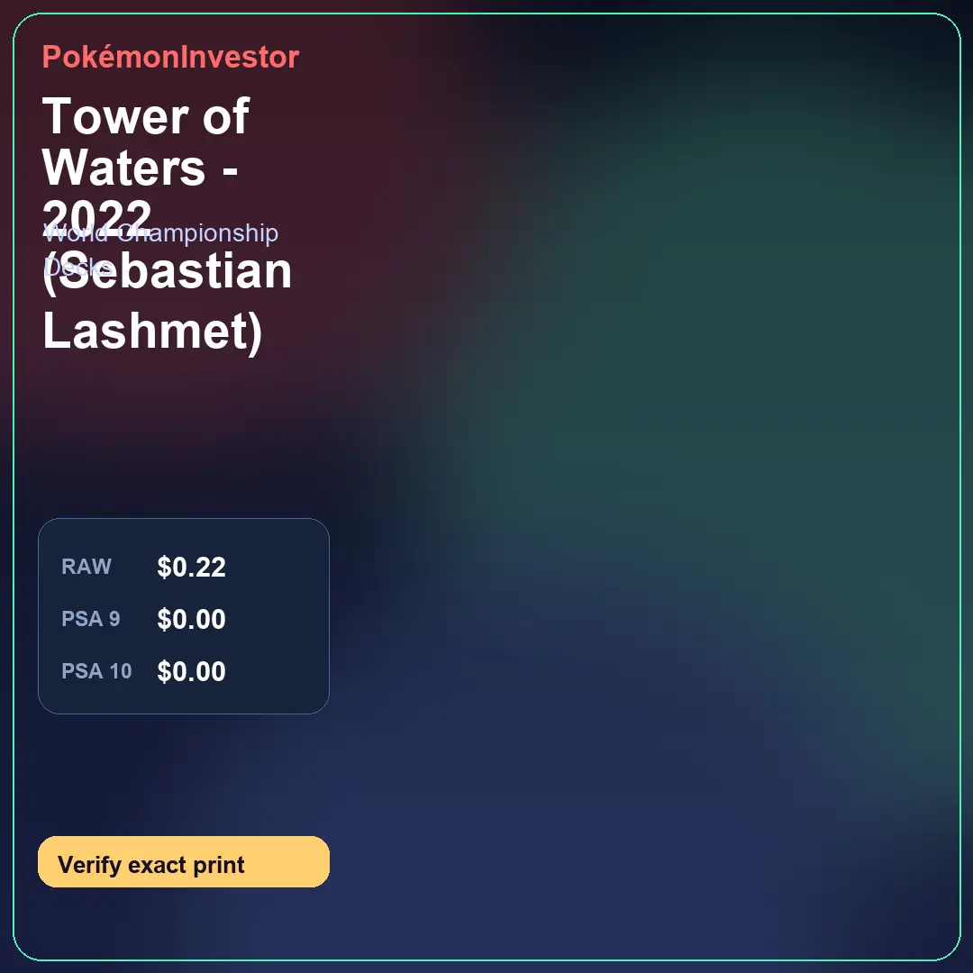 Card research image for Tower of Waters - 2022 (Sebastian Lashmet)