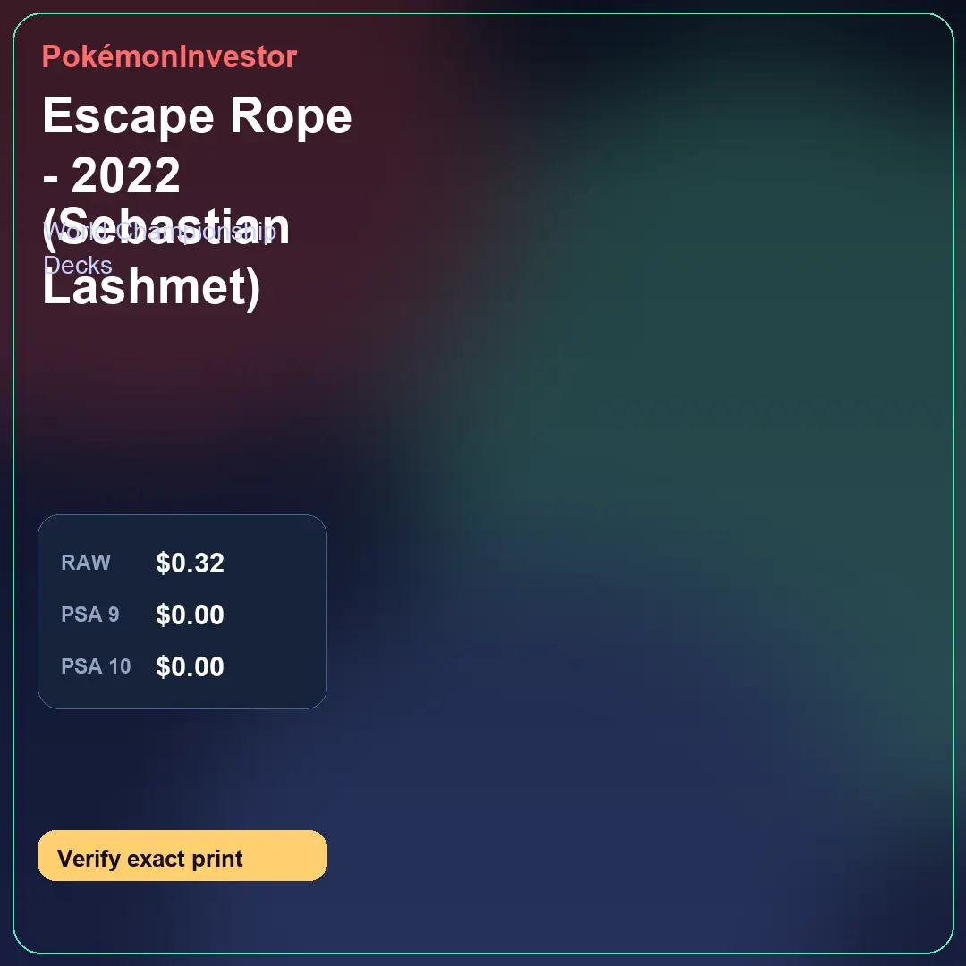 Card research image for Escape Rope - 2022 (Sebastian Lashmet)