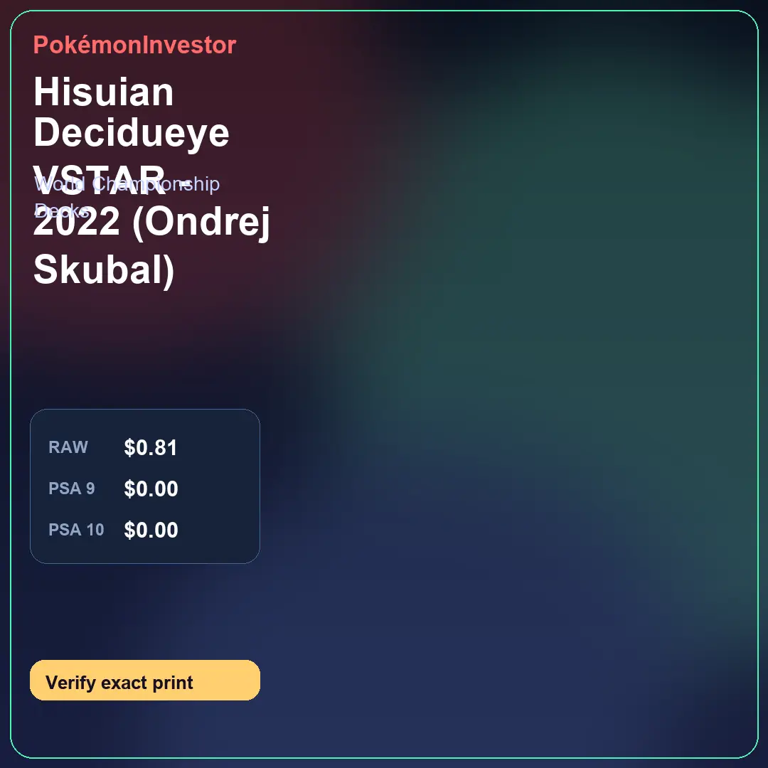 Card research image for Hisuian Decidueye VSTAR - 2022 (Ondrej Skubal)