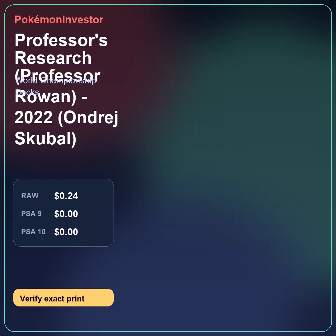 Card research image for Professor's Research (Professor Rowan) - 2022 (Ondrej Skubal)