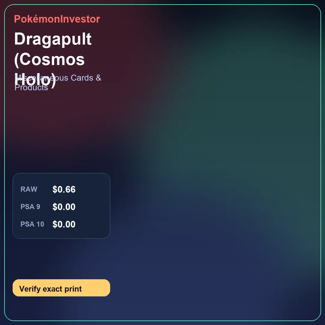 Card research image for Dragapult (Cosmos Holo)