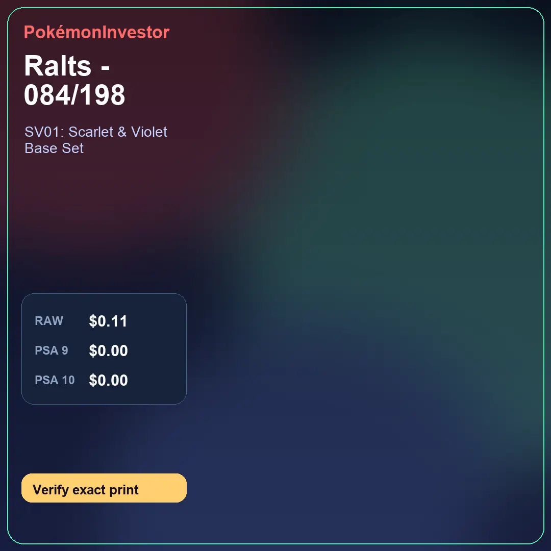 Card research image for Ralts - 084/198