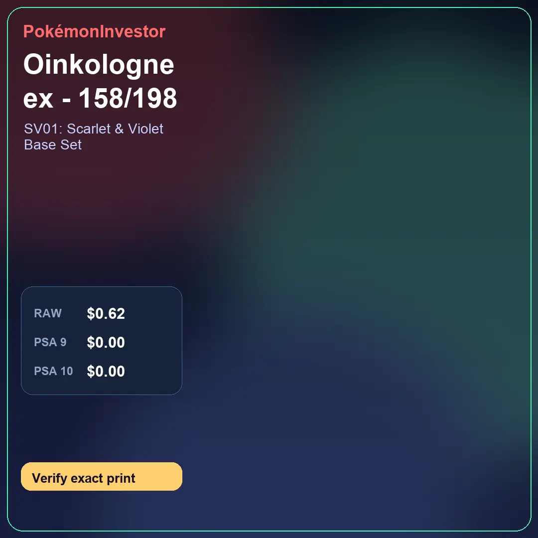 Card research image for Oinkologne ex - 158/198