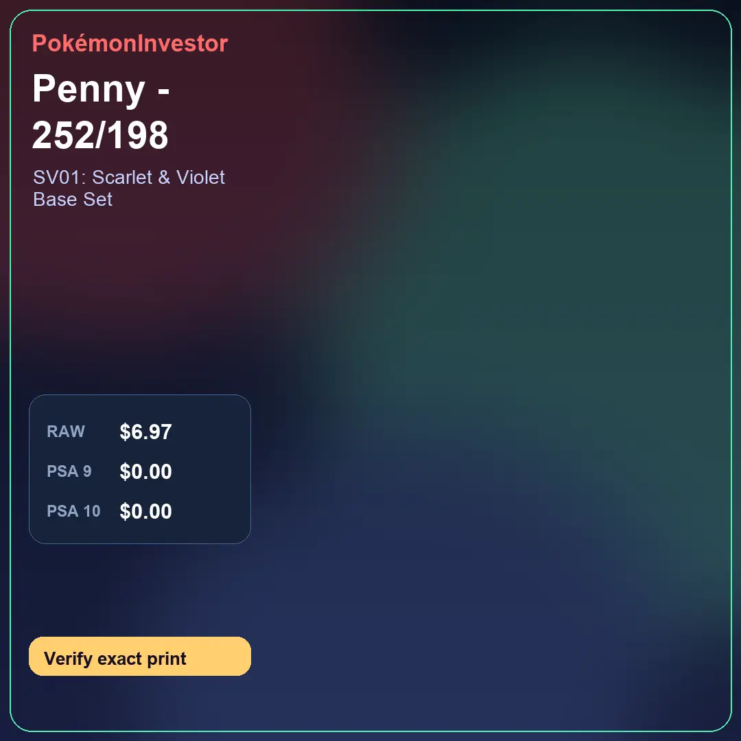Card research image for Penny - 252/198