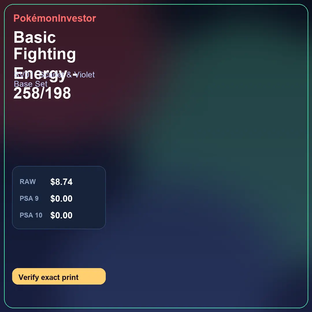 Card research image for Basic Fighting Energy - 258/198