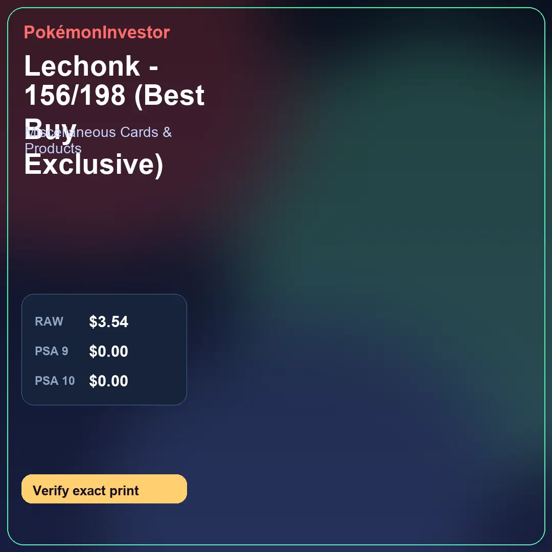 Card research image for Lechonk - 156/198 (Best Buy Exclusive)
