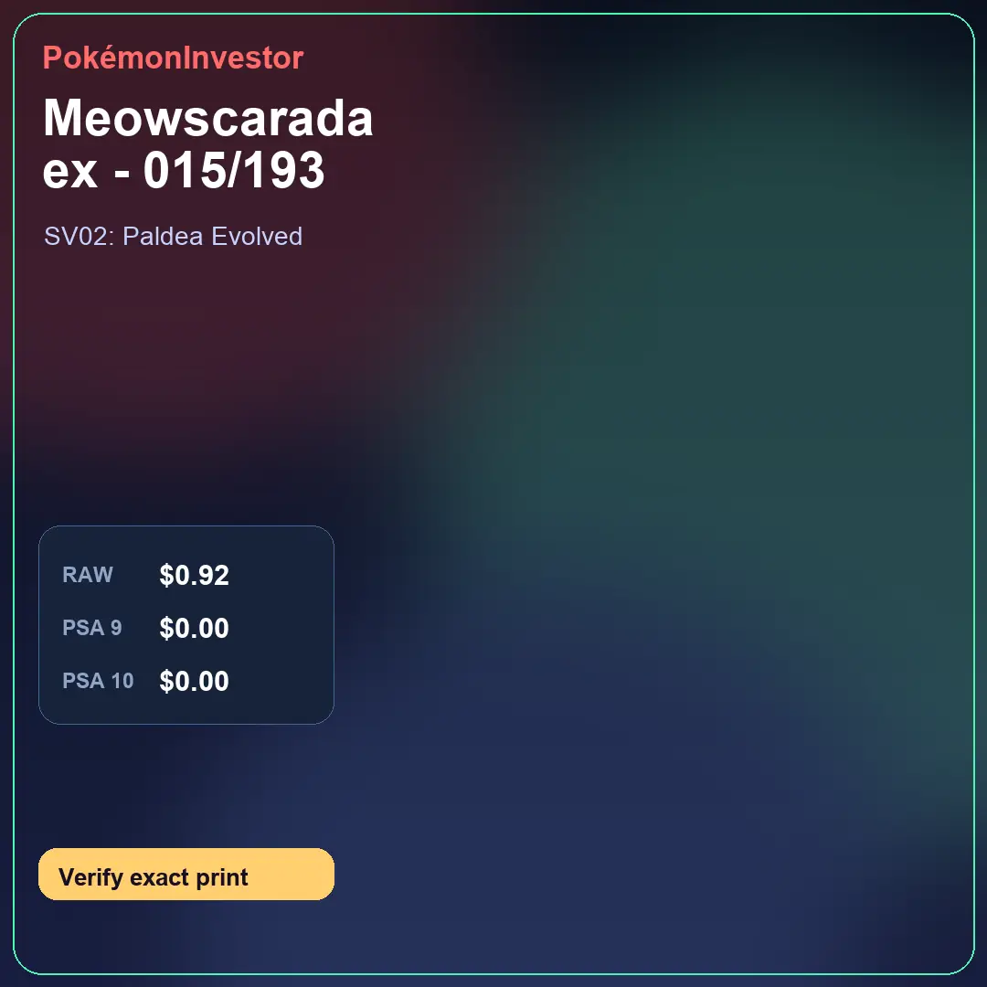 Card research image for Meowscarada ex - 015/193