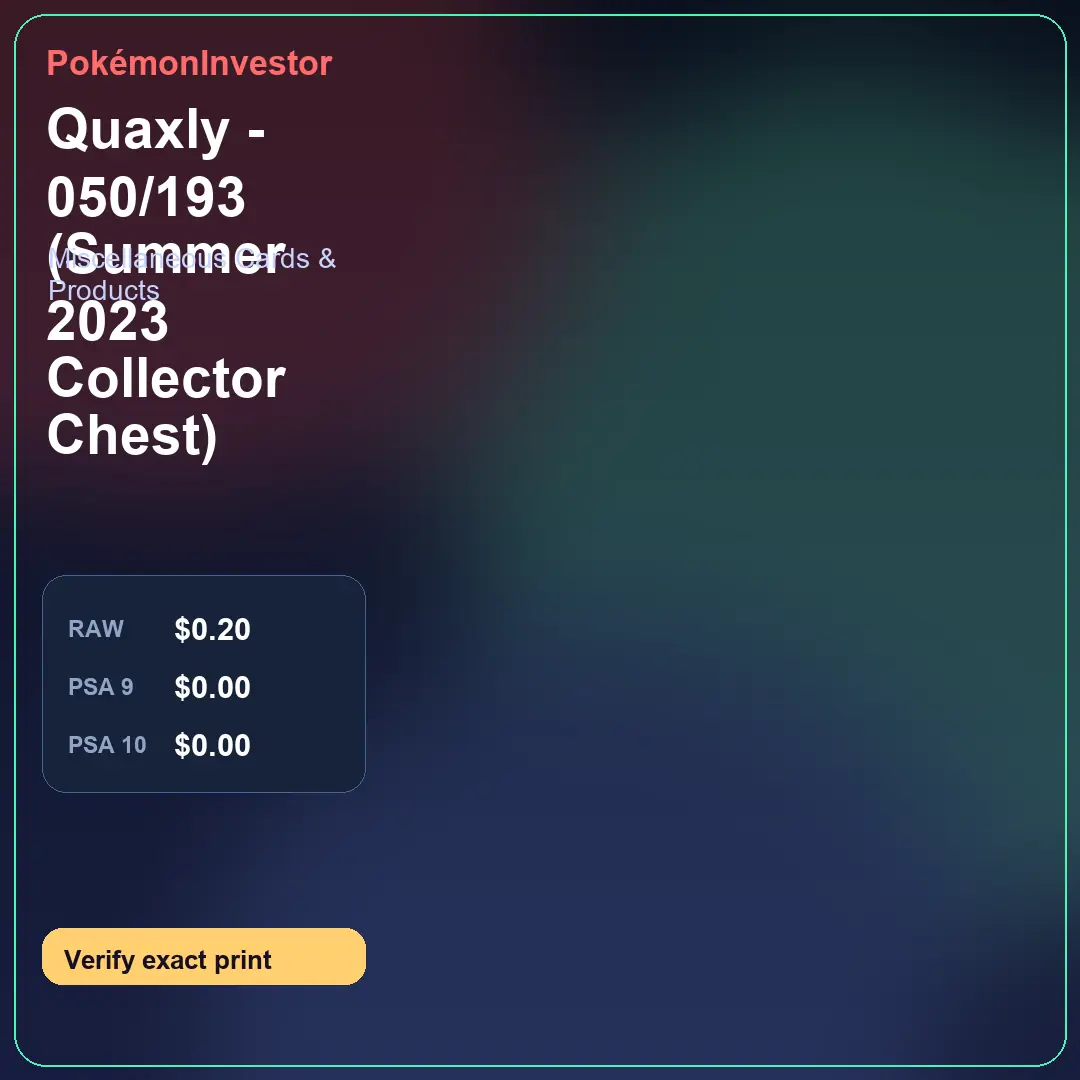 Card research image for Quaxly - 050/193 (Summer 2023 Collector Chest)