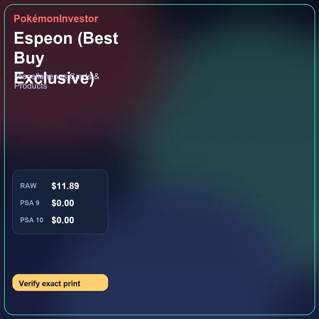 Card research image for Espeon (Best Buy Exclusive)