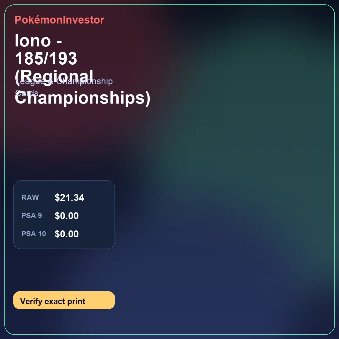 Card research image for Iono - 185/193 (Regional Championships)