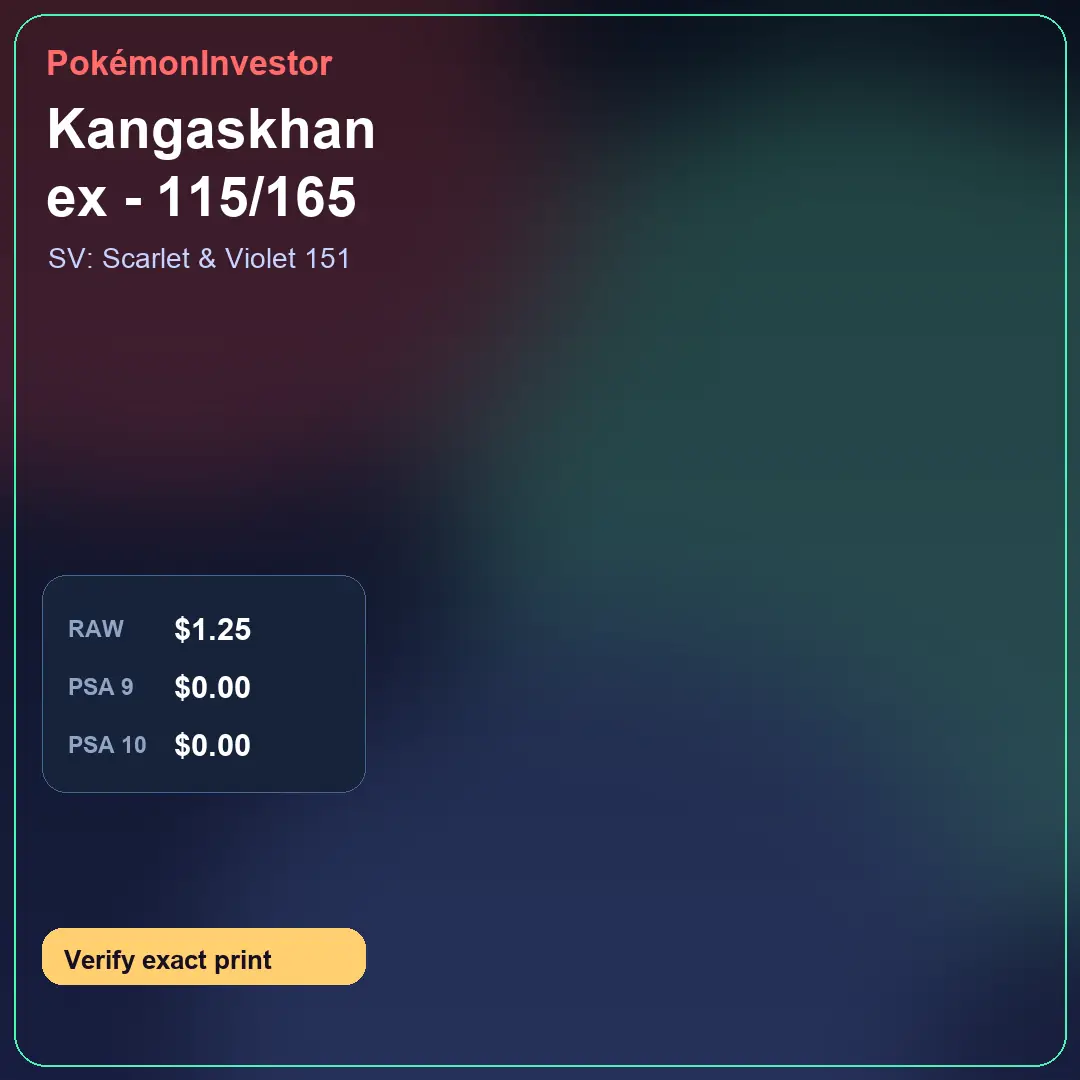 Card research image for Kangaskhan ex - 115/165