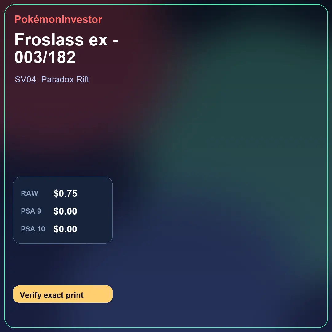 Card research image for Froslass ex - 003/182