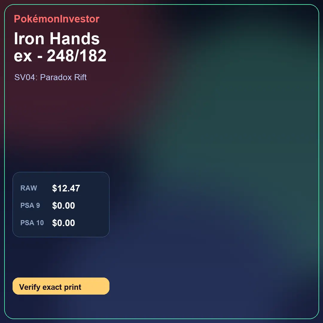 Card research image for Iron Hands ex - 248/182