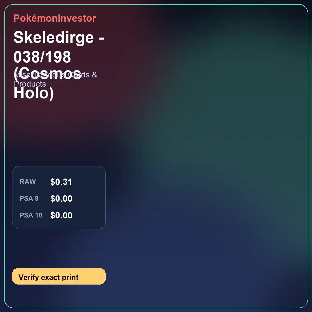 Card research image for Skeledirge - 038/198 (Cosmos Holo)