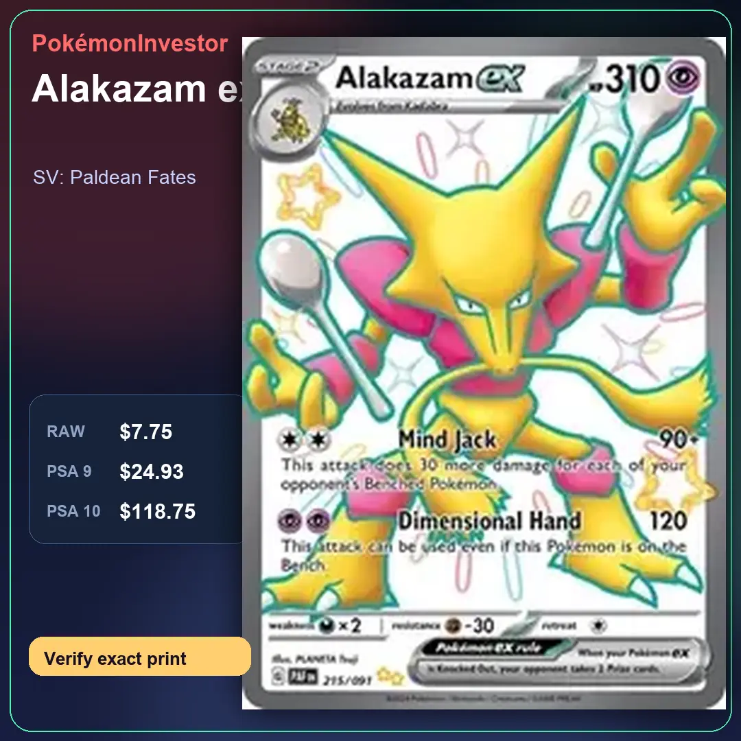 Card research image for Alakazam ex