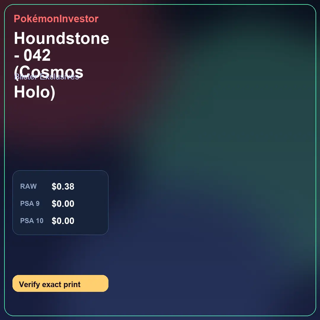 Card research image for Houndstone - 042 (Cosmos Holo)