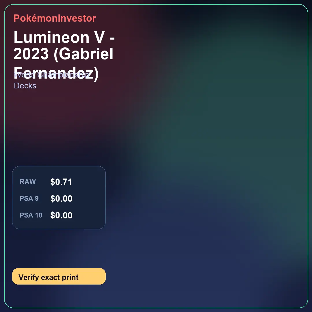 Card research image for Lumineon V - 2023 (Gabriel Fernandez)