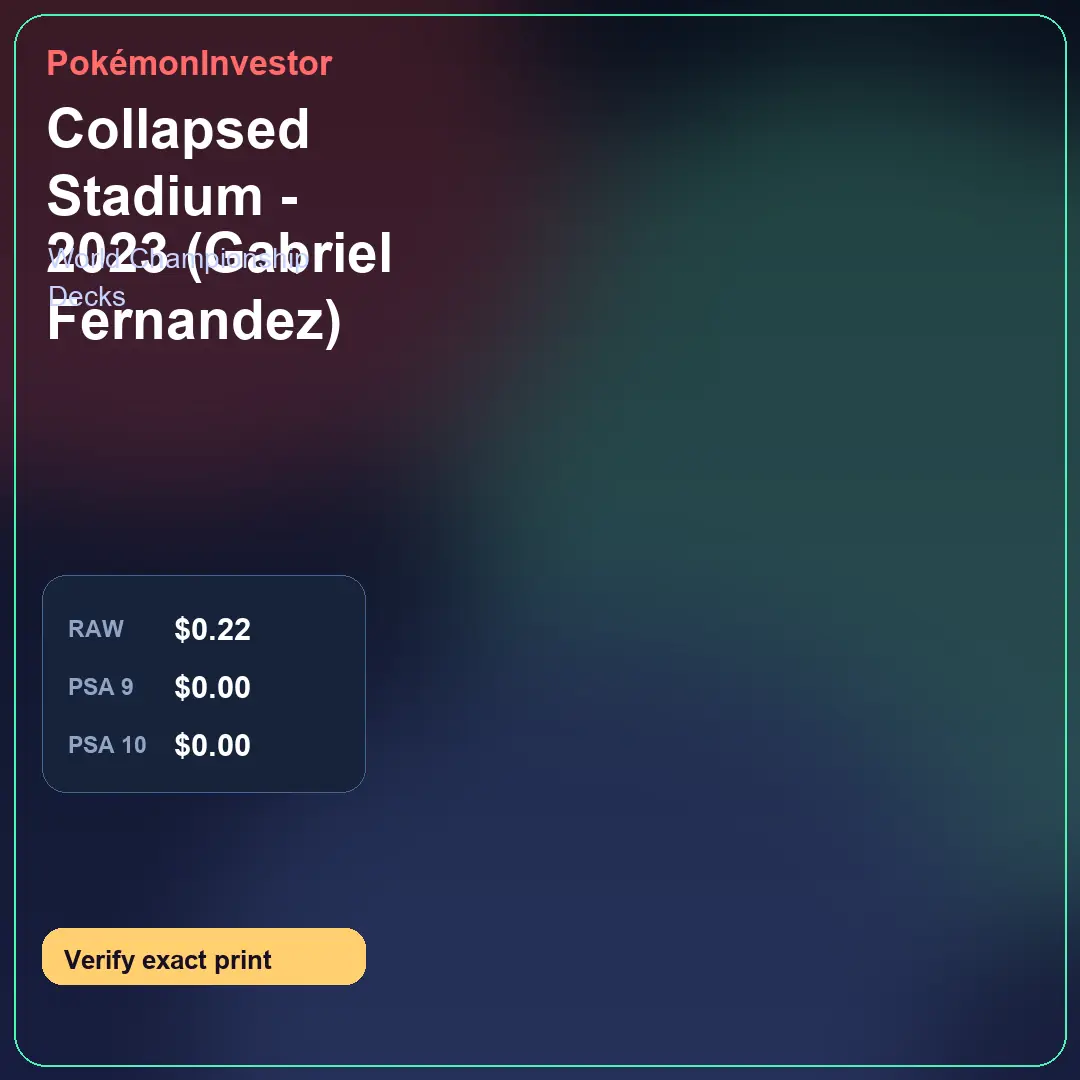 Card research image for Collapsed Stadium - 2023 (Gabriel Fernandez)