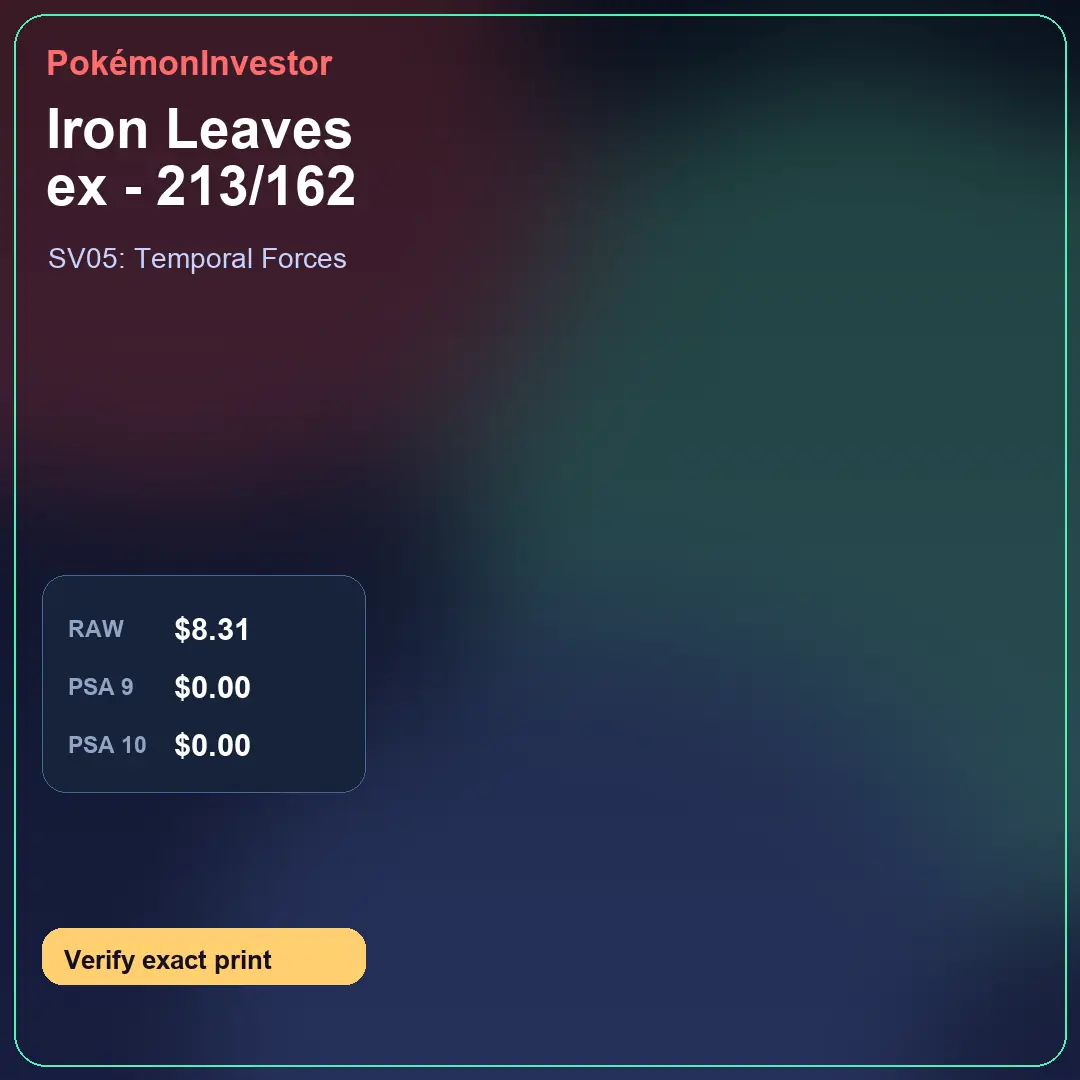 Card research image for Iron Leaves ex - 213/162