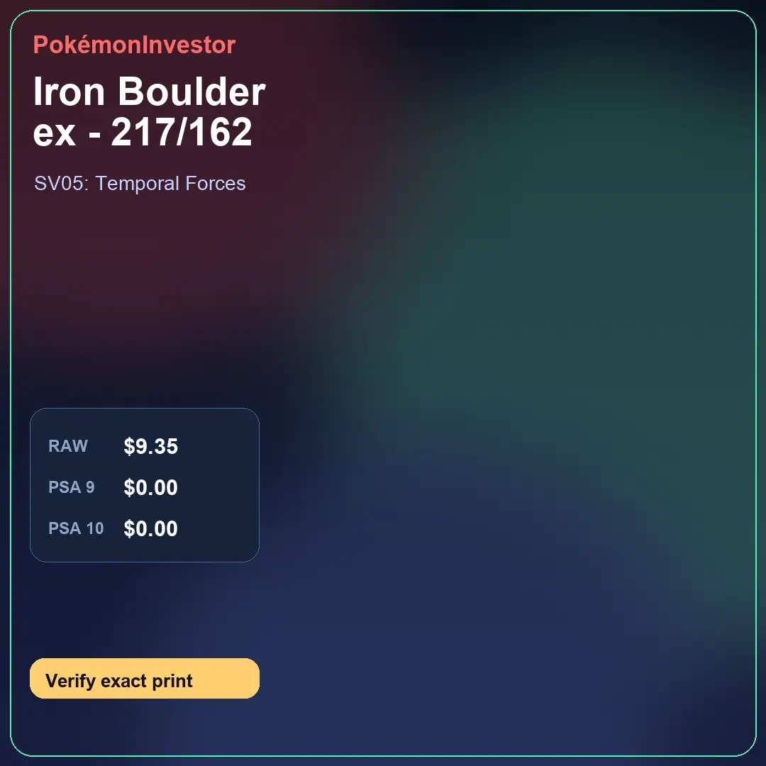 Card research image for Iron Boulder ex - 217/162