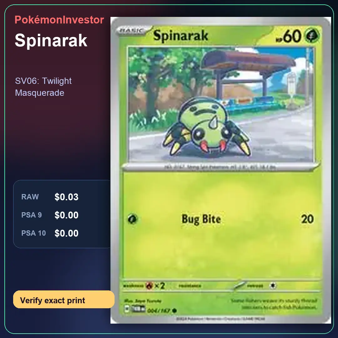 Card research image for Spinarak