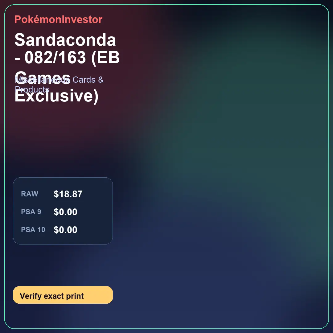 Card research image for Sandaconda - 082/163 (EB Games Exclusive)