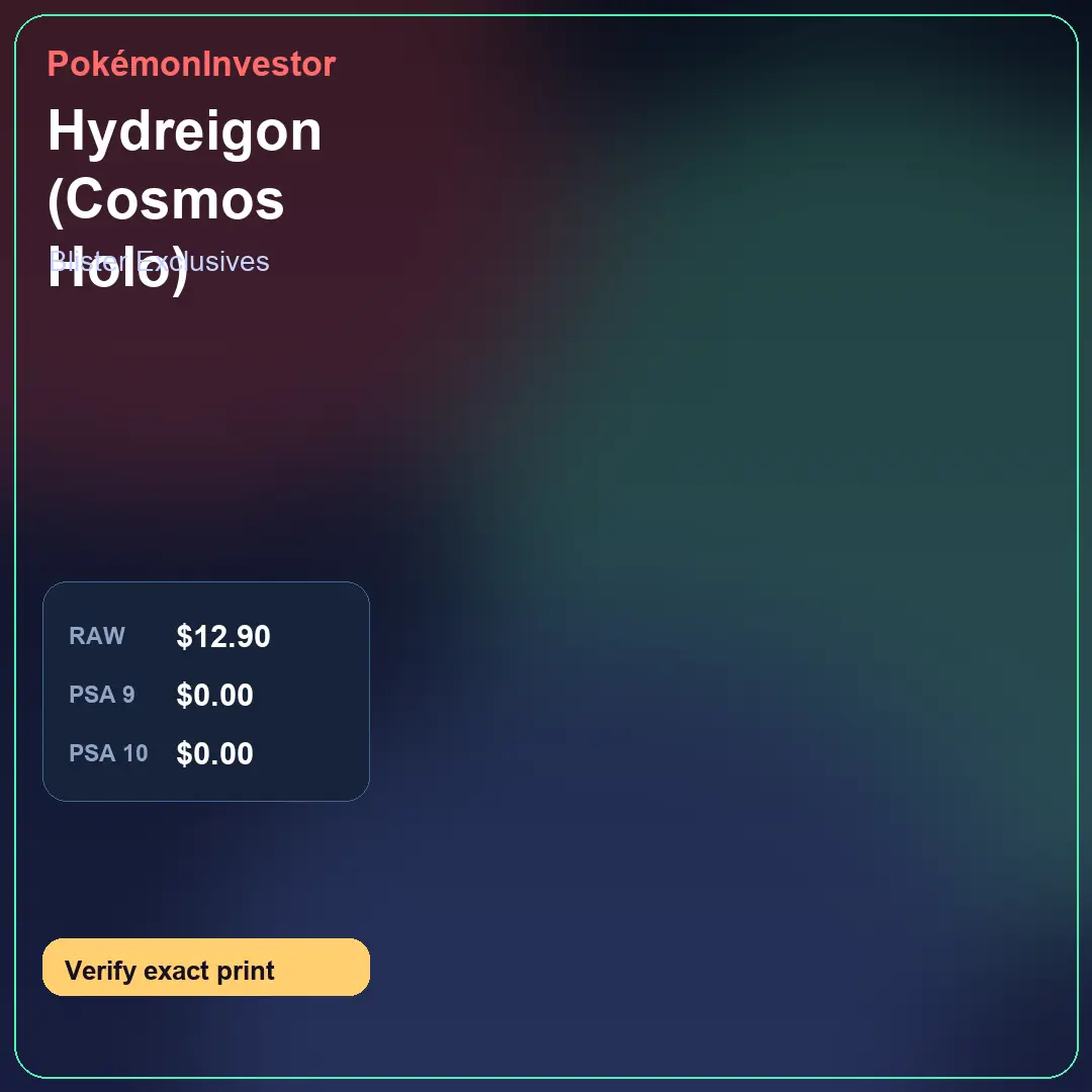 Card research image for Hydreigon (Cosmos Holo)