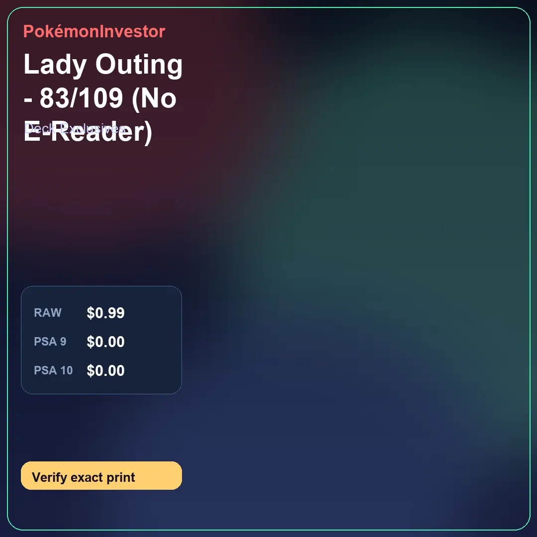 Card research image for Lady Outing - 83/109 (No E-Reader)