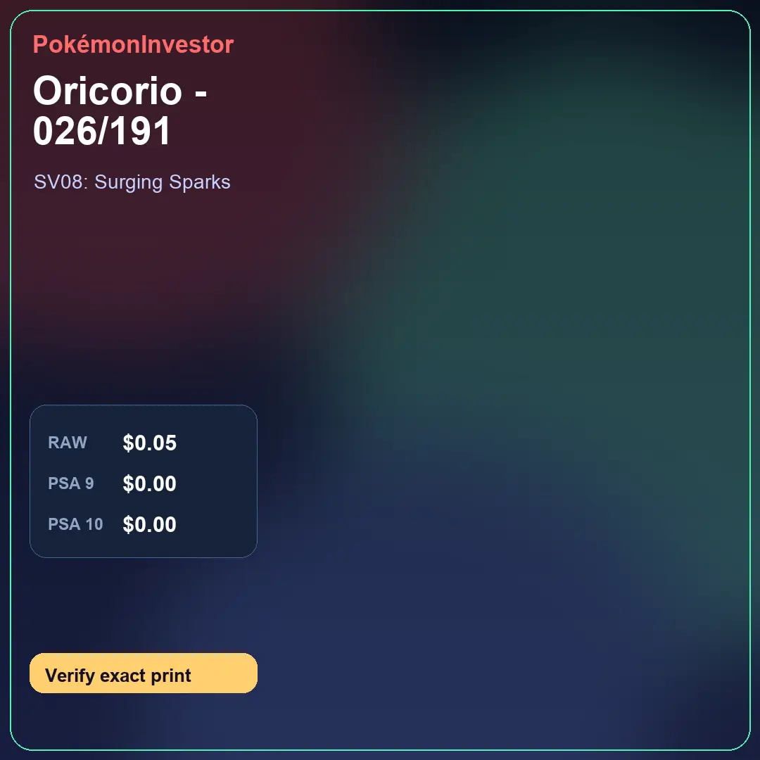 Card research image for Oricorio - 026/191