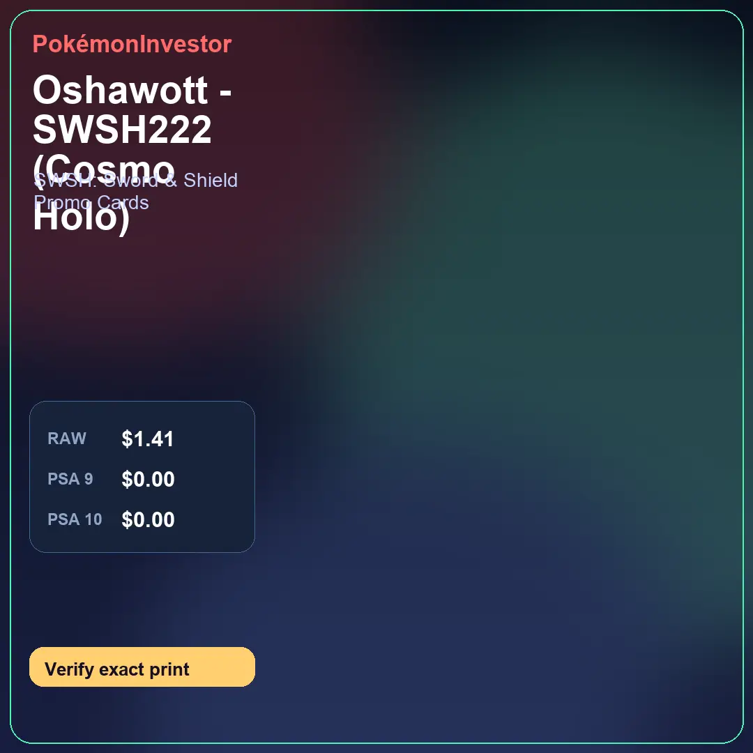 Card research image for Oshawott - SWSH222 (Cosmo Holo)