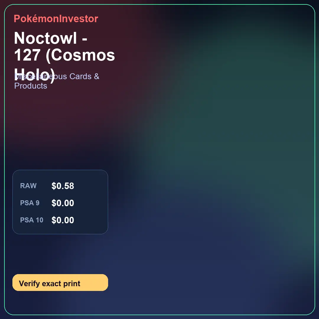 Card research image for Noctowl - 127 (Cosmos Holo)