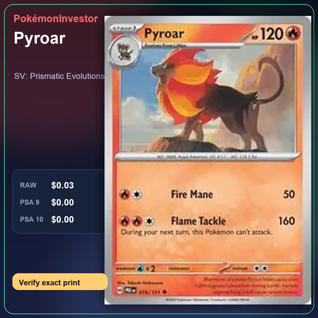 Card research image for Pyroar