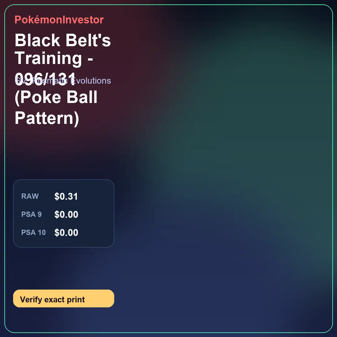 Card research image for Black Belt's Training - 096/131 (Poke Ball Pattern)