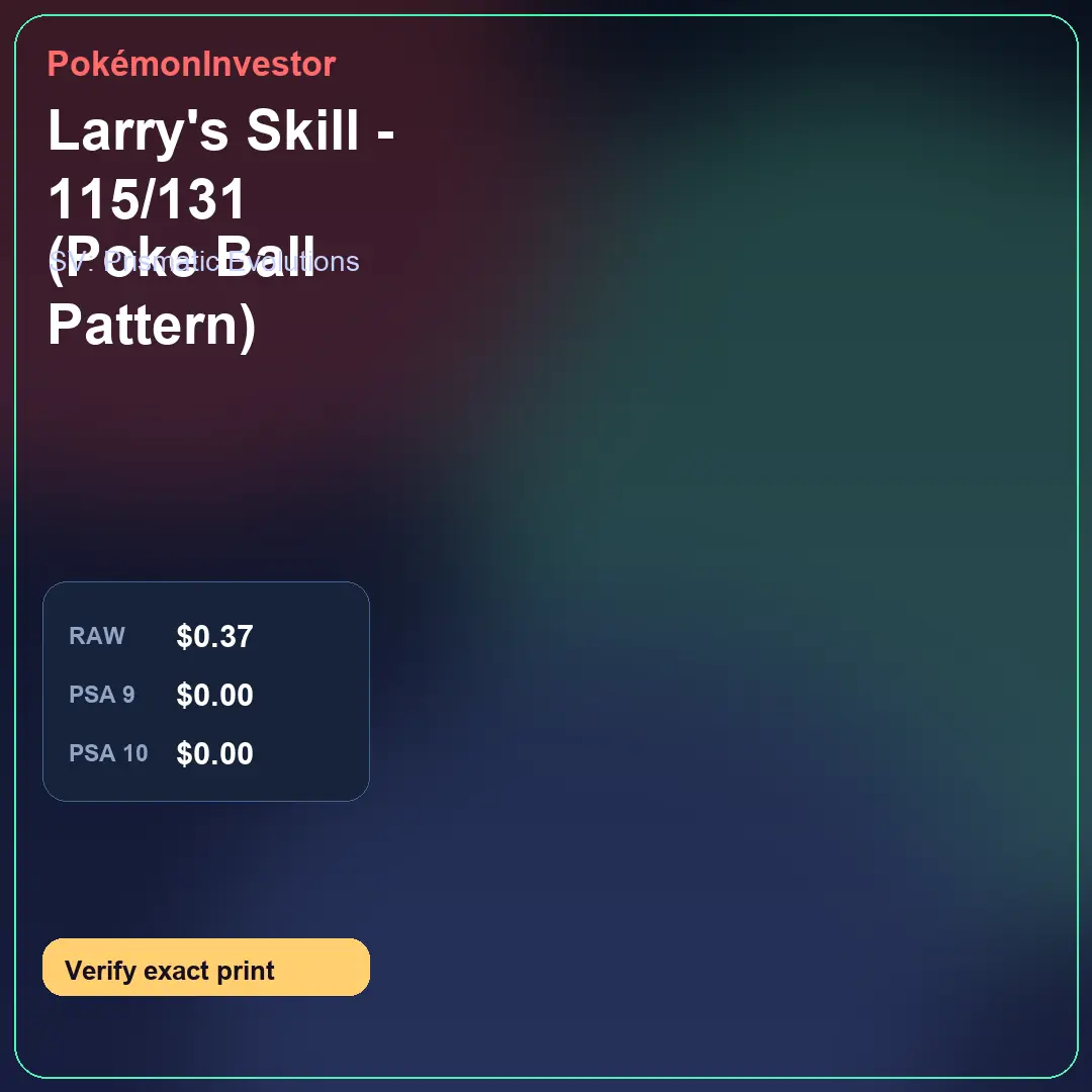 Card research image for Larry's Skill - 115/131 (Poke Ball Pattern)