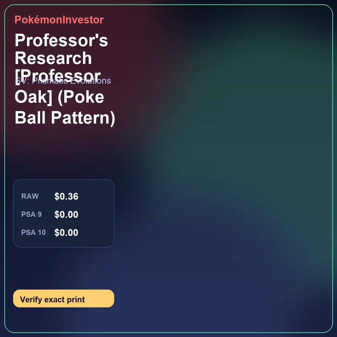 Card research image for Professor's Research [Professor Oak] (Poke Ball Pattern)