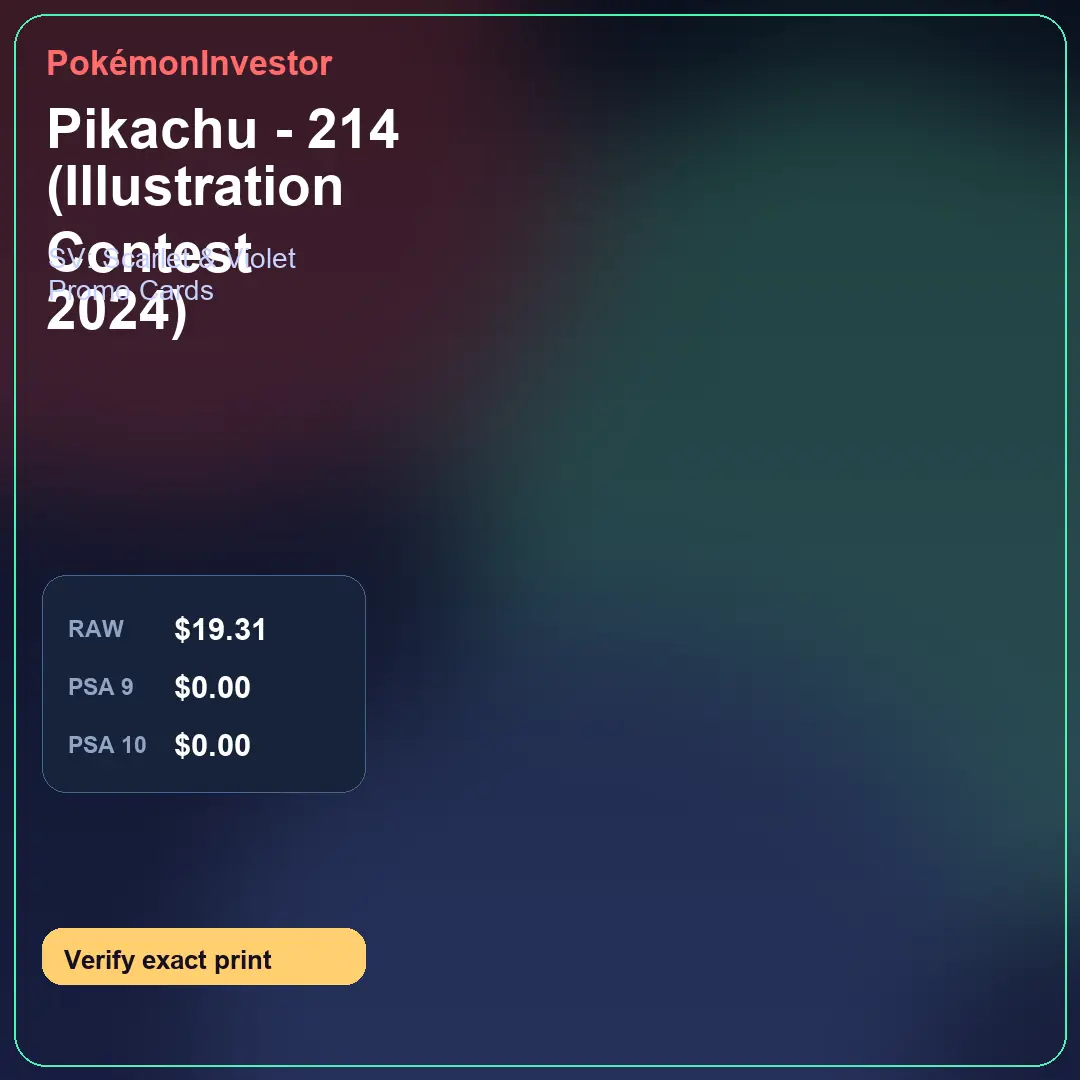 Card research image for Pikachu - 214 (Illustration Contest 2024)
