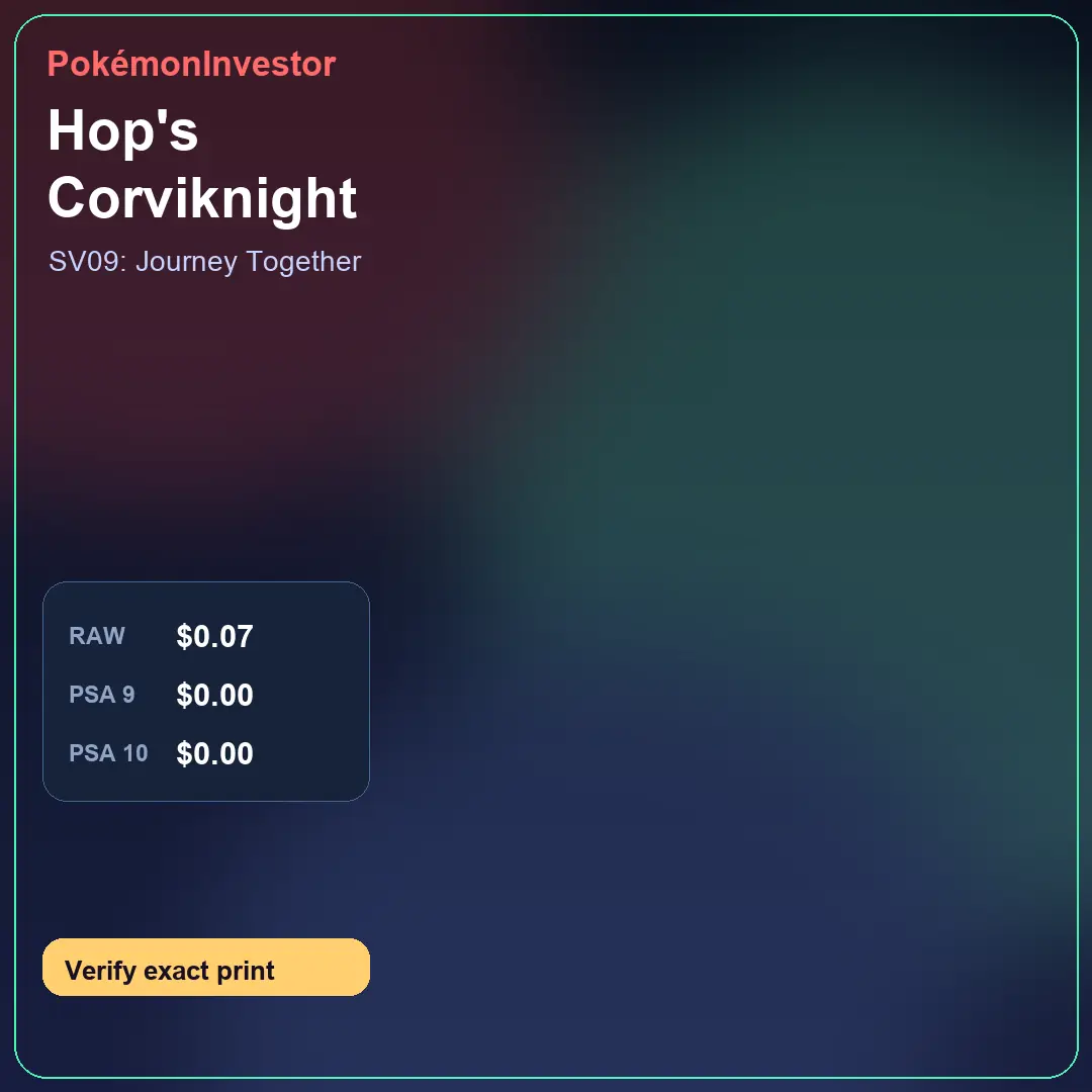 Card research image for Hop's Corviknight