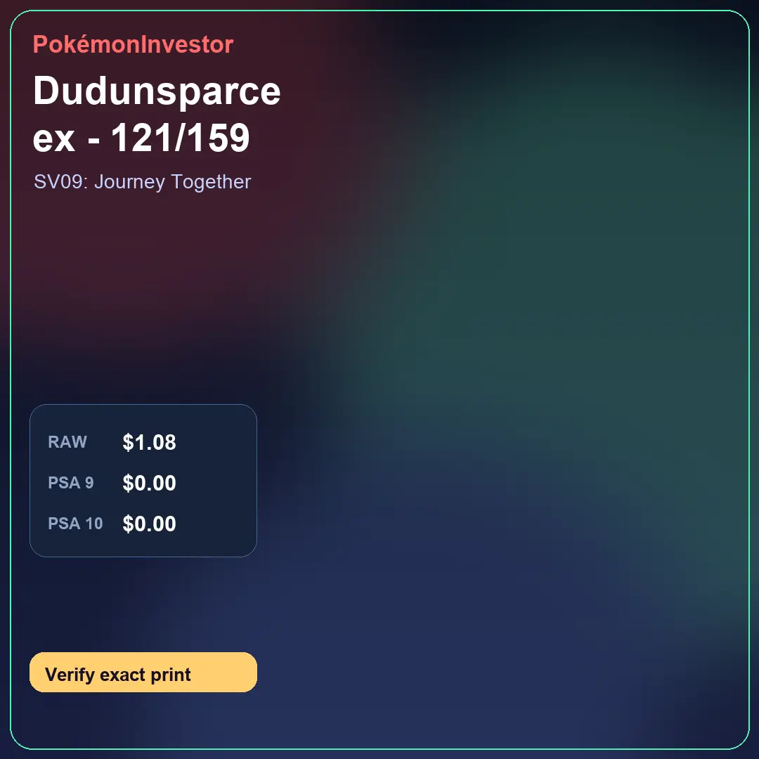 Card research image for Dudunsparce ex - 121/159