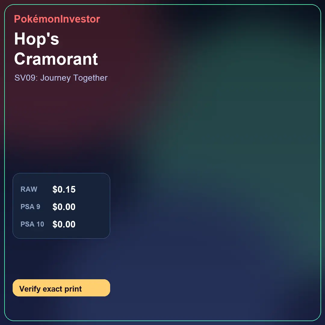 Card research image for Hop's Cramorant